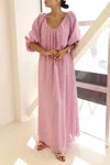 Setre Scoop Neck Shift Maxi Dress In Pink In Pink
