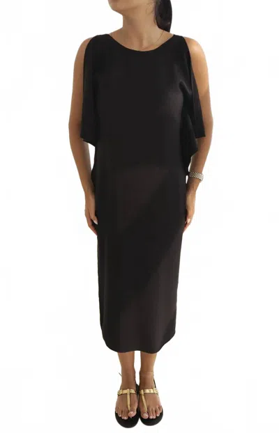 Setre Sheath Midi Dress In Black