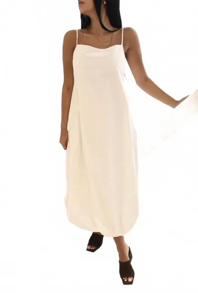 Setre Square Neck Balloon Dress In Ecru In Neutral