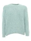 Sette Fili Cashmere Girocoll In Light Blue