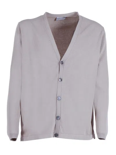 Sette Fili Cashmere Cardigan M/lunga Fondo Tubolare Con Spacchi In Gray