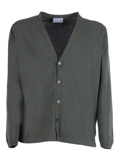 Sette Fili Cashmere Cardigan M/lunga Fondo Tubolare Con Spacchi In Blue