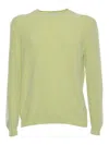 Sette Fili Cashmere Green Sweater In Multicolor