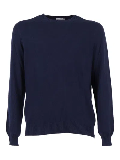 Sette Fili Cashmere Girocollo Spalla Francese 1 Filo In Blue