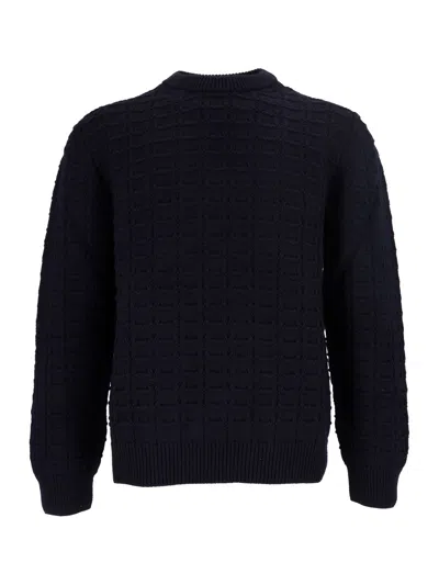 Sette Fili Cashmere Men's Crew-neck Sweater In Blue
