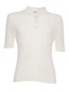 Sette Fili Cashmere Polo In White