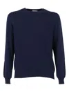 Settefili Cashmere Alpaca Vanis 2 F Crew Neck Sweater In Blue