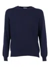Settefili Cashmere Alpaca Vanis 2 F Crew Neck Sweater In Blue