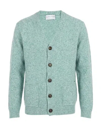 Settefili Cashmere Man Cardigan Light Green Size 38 Merino Wool, Nylon