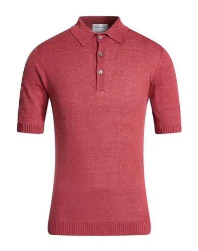 Settefili Cashmere Man Sweater Brick Size 40 Linen, Cotton In Pink