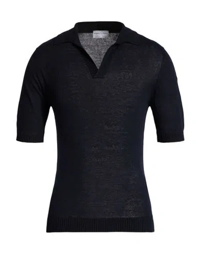 Settefili Cashmere Man Sweater Midnight Blue Size 38 Linen, Cotton