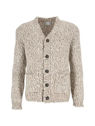 Settefili Cashmere Tweed-knit Cardigan In Neutral