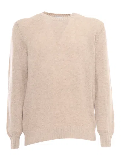 Settefili Cashmere Vanis Round Neck Sweater In Beige