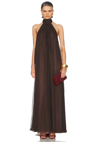 Sev Halter Dress In Brown