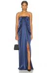 Sev Kris Strapless Dress In Blue