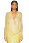 Sev Long Sleeve Draped Blouse In Lima Print