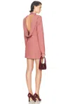 Sev Open Back Blazer Dress In Red