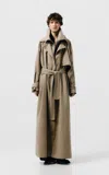 Sev Oversized Wool Trench In Nude