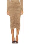 Sev Ruched Skirt In Neutral