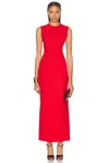 Sev Sleeveless Midi Dress In Red