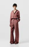 Sev Tailored Lightweight Wool Shirt In Red