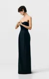 Sev Tailored Strapless Wool Dress In Black