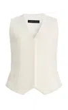 Sev Tailored Wool-crepe Vest In White