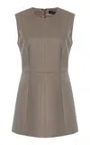 Sev Tailored Wool Top In Neutral