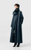 Sev Technical Oversized Cotton Coat In Grey