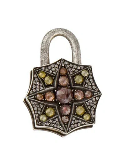 Pre-owned Sevan Biçakçi Diamond Padlock Pendant Necklace In Multi