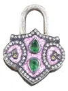 Sevan Biçakçi Sterling Silver Diamond Padlock Pendant In Metallic