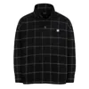 Sevdrus Black / Grey / Silver Unisex Charcoal High Collar Textured Sweatshirt In Grey/silver/black
