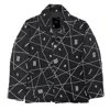 Sevdrus Men's Black / Grey Unisex Full Embroidered Monolith Oversized Jacket In Black/grey