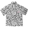 Sevdrus Men's Black / White Unisex Zebra Ticket Embroidered Shirt