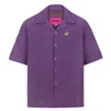 Sevdrus Men's Pink / Purple Unisex Logo Embroidered Purple Shirt In Pink/purple