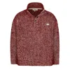 Sevdrus Neutrals / Red Unisex Garnet Wool High Collar Sweatshirt In Red