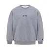 Sevdrus Unisex All Eyes On Us Embroidered Ash Grey Sweatshirt In Grey