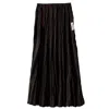 Sevdrus Women's Black / Red Black With Red Details Maxi Skirt