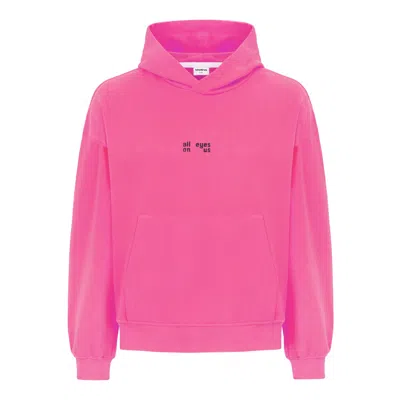 Sevdrus Women's Pink / Purple Unisex Pink Lines Full Embroidered Hoodie In Pink/purple