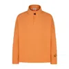Sevdrus Yellow / Orange Unisex Orange High Collar Oversized Sweatshirt Scops  In Yellow/orange