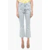 Seven Light-washed Stetchy Denims With Raw-cut Hem