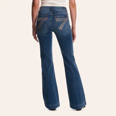 Seven 7 For All Mankind Women's Dojo Gale 34" Trouser Jeans In Blue