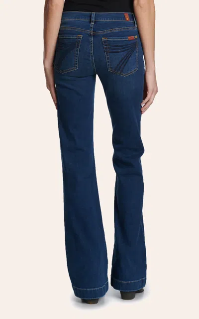 Seven 7 For All Mankind Women's Medium Melrose 36" Dojo Trouser Jeans In Blue