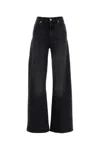 Seven Black Stretch Denim Lotta Wide-leg Jeans In Black