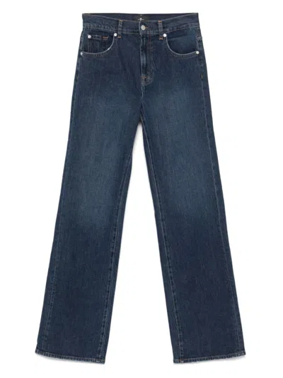 Seven Blue Tess Wide-leg Denim Jeans