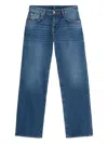 Seven Classic Straight-leg Jeans With Timeless Faded Wash In Blue