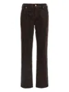 Seven Calie Straight Denim Jeans In Brown