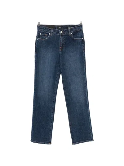 Seven Calie Straight Denim Jeans In Navy