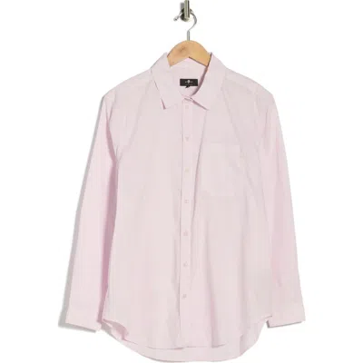 Seven Cotton Poplin Button-up Shirt In Pink