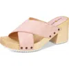 Seven Dials Malta Womens Faux Nubuck Slide Platform Sandals In Multi